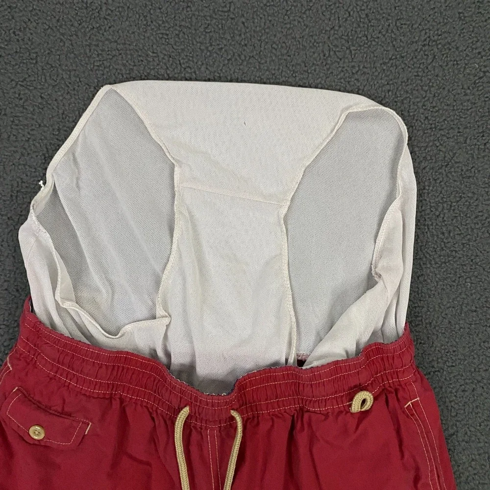 Vintage Polo Ralph Lauren Swim Shorts Mens MEdium Red Pony Mesh Lined Trunks